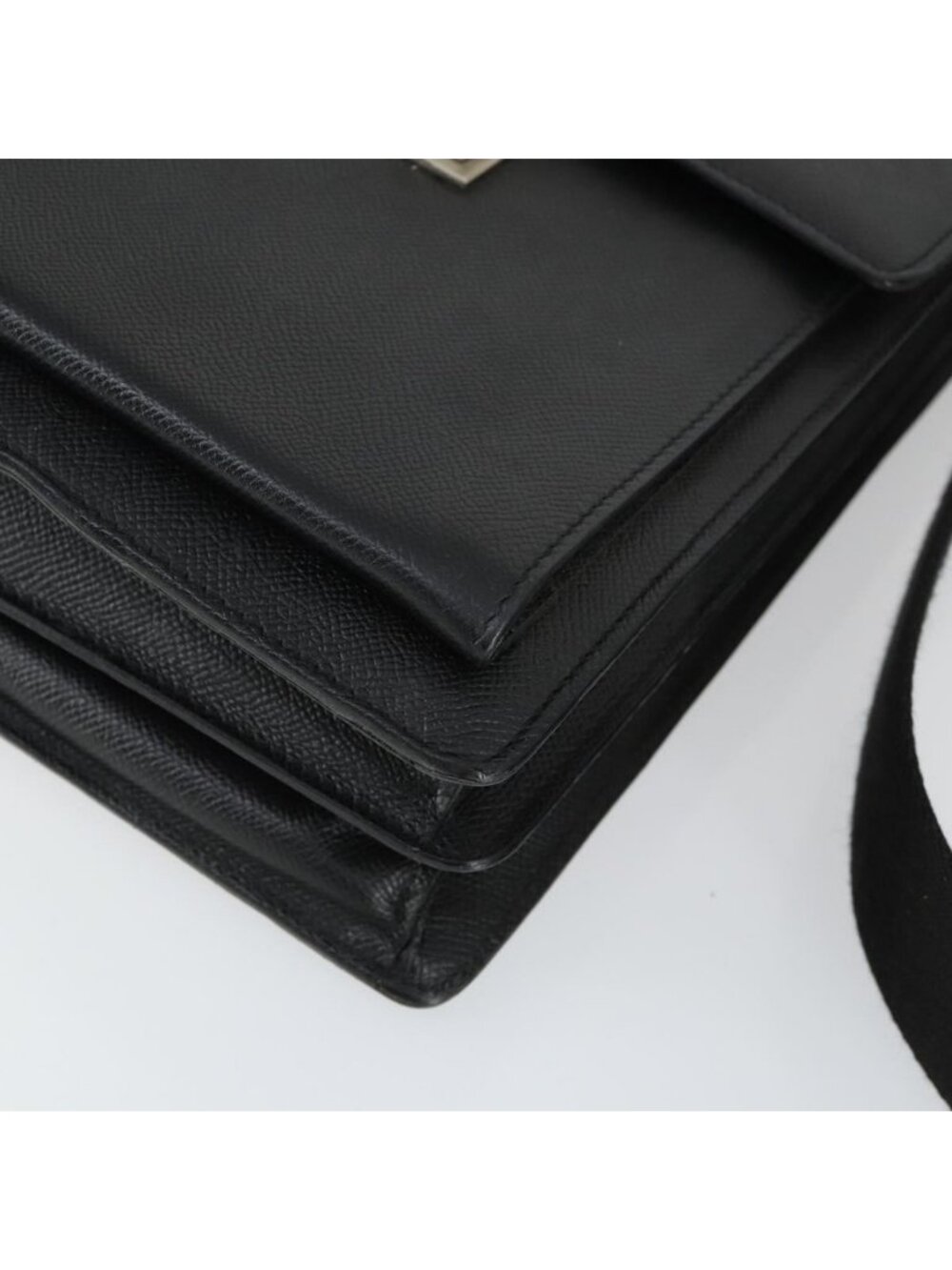 Authentic BALLY Shoulder Bag Leather Black - Picture 4 of 16